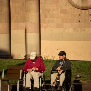 Elderly men chatting barcelona