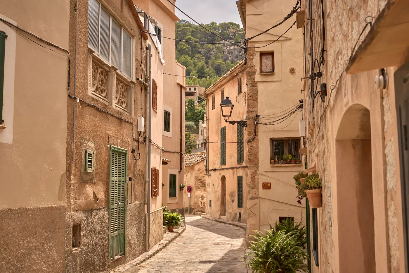 Historic village street mallorca