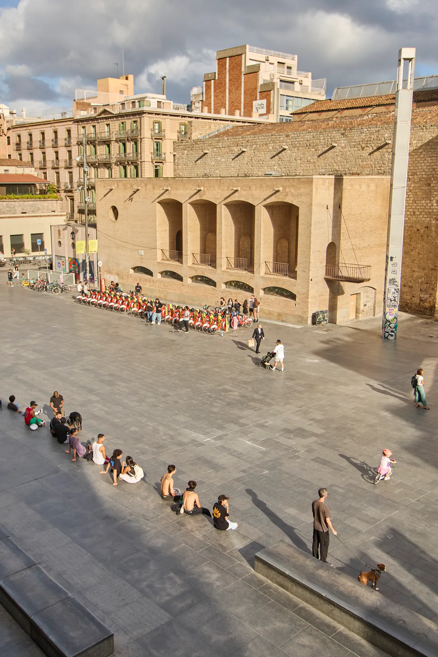 Macba square aerial barcelona