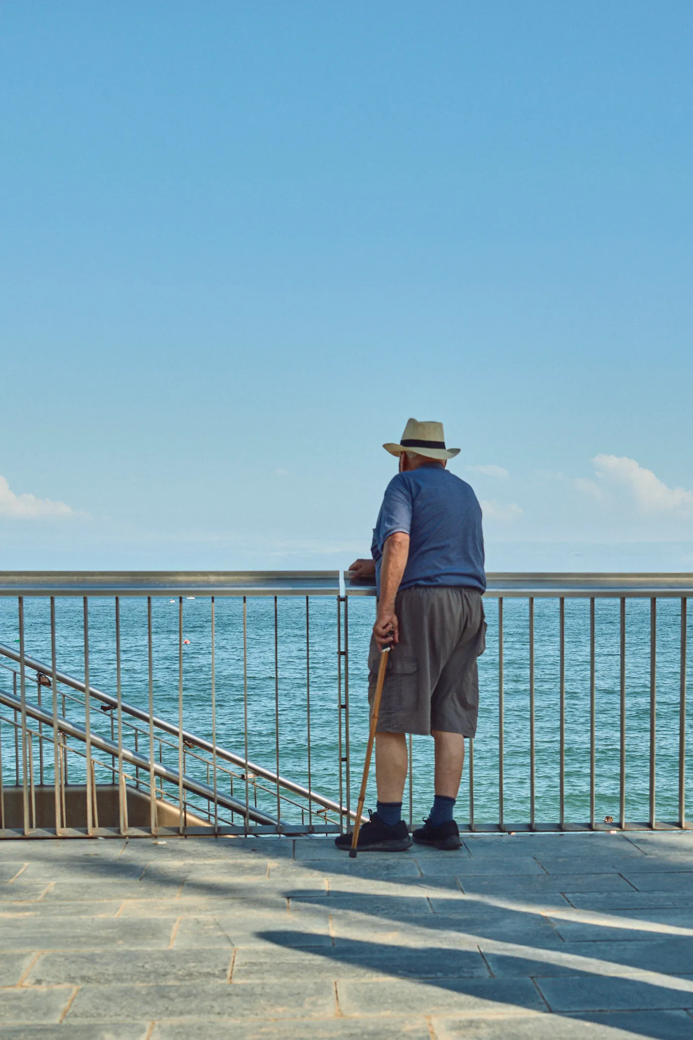 Man gazing at sea barceloneta