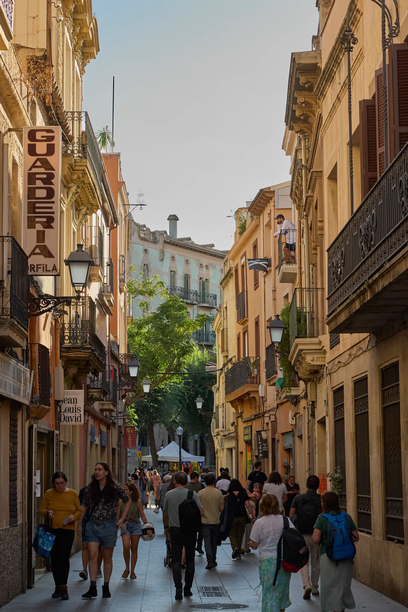 Old town shopping street barcelona