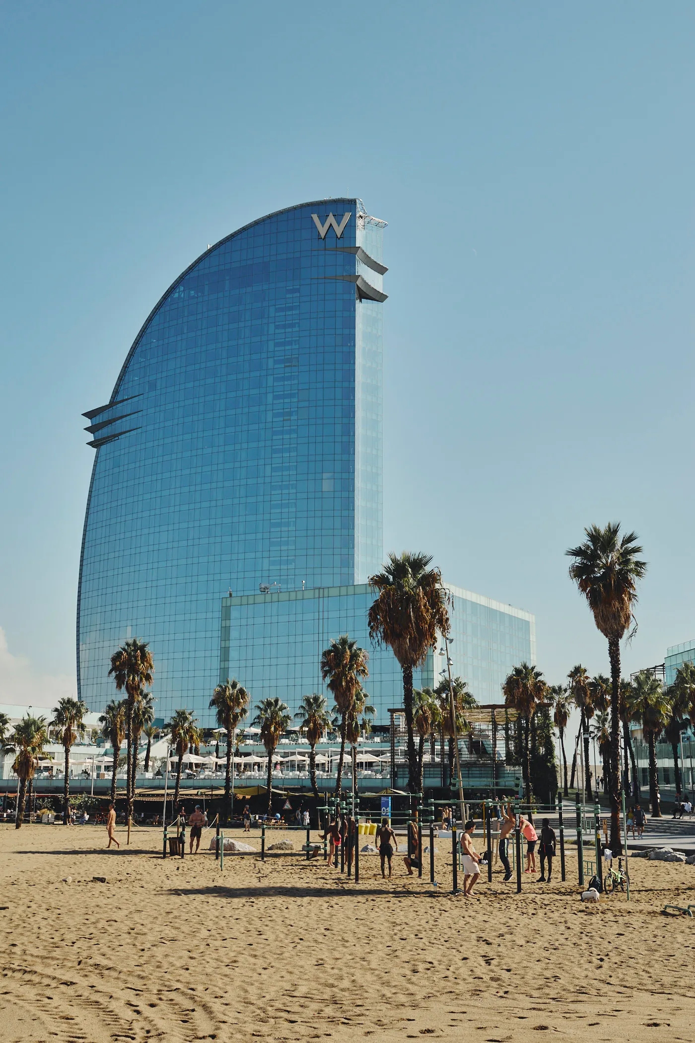 W hotel barceloneta beach palms
